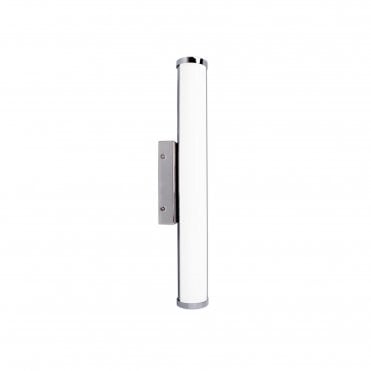 TITO Bathroom Wall Light Polished Chrome Large White Tube Shade