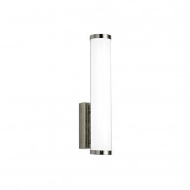 TITO Bathroom Wall Light Polished Chrome Small White Tube Shade