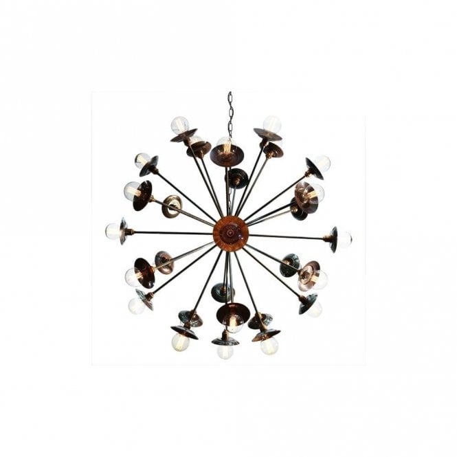 TOKYO - Sputnik Chandelier In Antique Brass