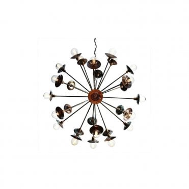 TOKYO - Sputnik Chandelier In Antique Brass