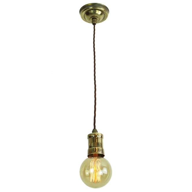 TOMMY - Pendant Antique Brass C/W Lb3 Bulbs