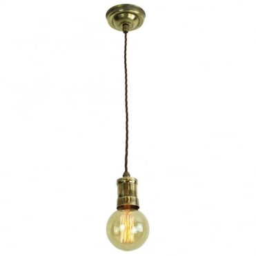 TOMMY - Pendant Antique Brass C/W Lb3 Bulbs