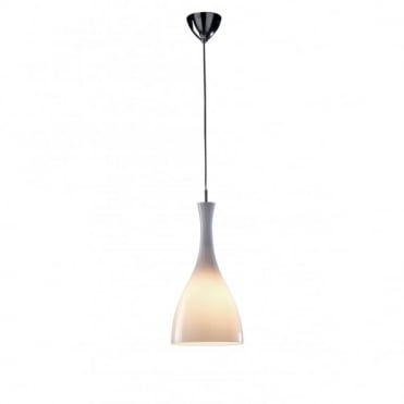 TONE - Slimline White Glass Ceiling Pendant Light