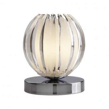 METAL TOUCH CHROME TABLE LAMP CLEAR ACRYLIC