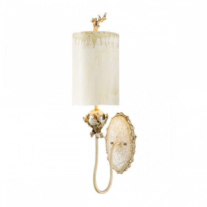 TRELLIS Single Wall Light Putty Patina & Silver Leaf Winter Trees