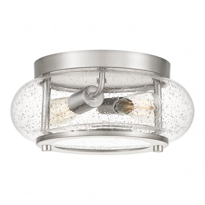 TRILOGY 2 Light Flush Ceiling Light Mount in Brushed Nickel