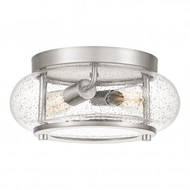 TRILOGY 2 Light Flush Ceiling Light Mount in Brushed Nickel
