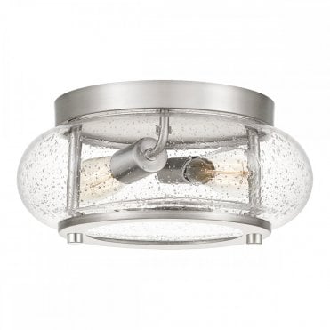 TRILOGY 2 Light Flush Ceiling Light Mount in Brushed Nickel