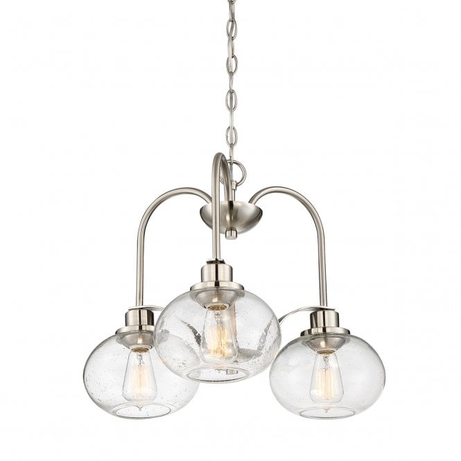 TRILOGY 3 Light Chandelier in Brushed Nickel