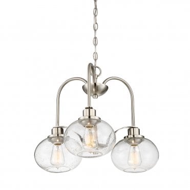 TRILOGY 3 Light Chandelier in Brushed Nickel