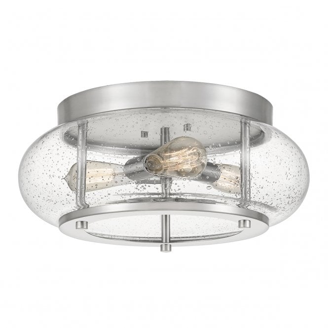 TRILOGY 3 Light Flush Ceiling Light Mount in Brushed Nickel