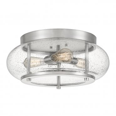 TRILOGY 3 Light Flush Ceiling Light Mount in Brushed Nickel