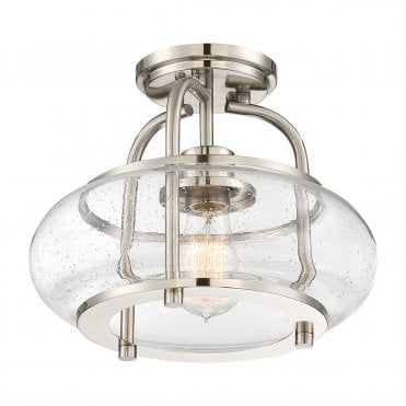TRILOGY Semi-Flush Ceiling Light Mount in Brushed Nickel