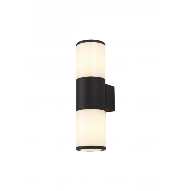 TUBULATE Wall Lamp 2 Light E27, IP54, Anthracite Opal,