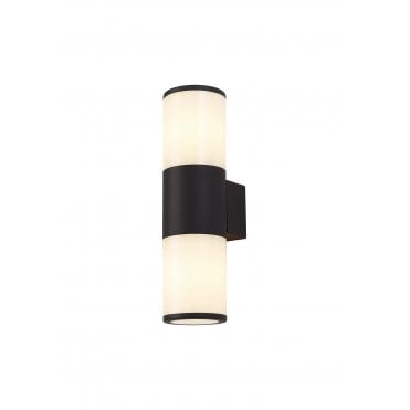TUBULATE Wall Lamp 2 Light E27, IP54, Anthracite Opal,