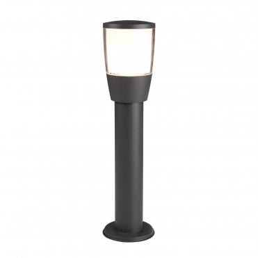 Outdoor Single Post (45Cm Height) Dark Grey Clear/White Shade
