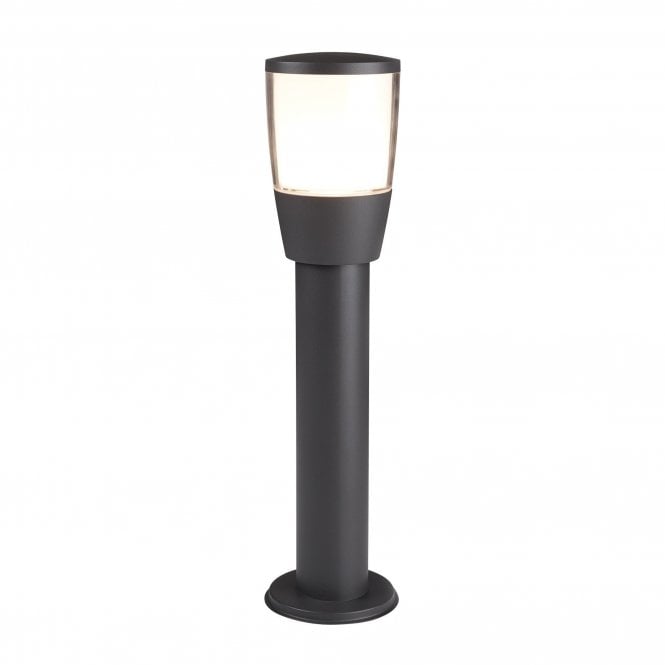 TUCSON Outdoor Single Post (45Cm Height) Dark Grey Clear/White Shade