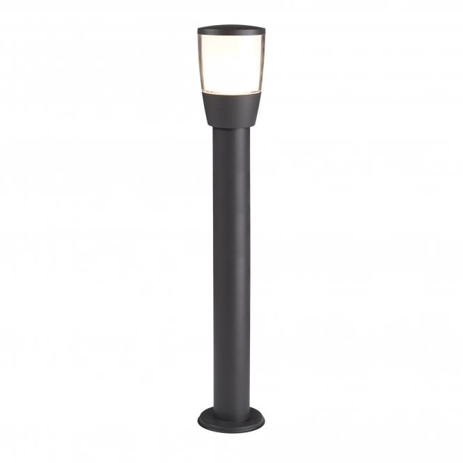 TUCSON Outdoor Single Post (90Cm Height) Dark Grey Clear/White Shade