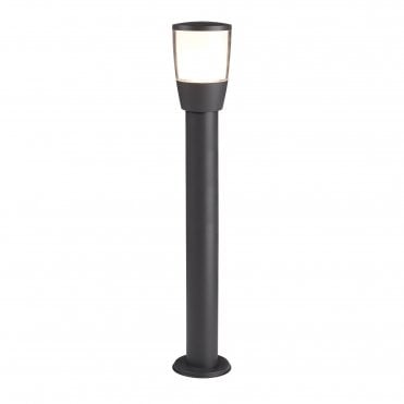 TUCSON Outdoor Single Post (90Cm Height) Dark Grey Clear/White Shade