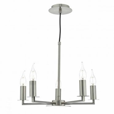 TYLER - 5lt Satin Nickel Ceiling Pendant
