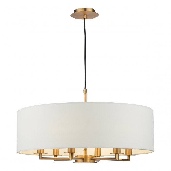 Tyler 6 Light Pendant Antique Bronze with Shade