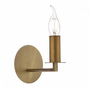 TYLER - Single Bronze Wall Light , Switched