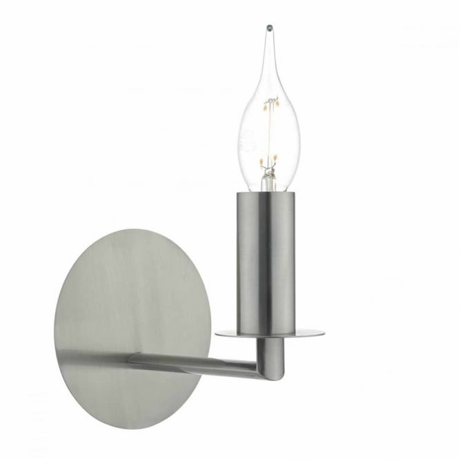 TYLER - Single Satin Nickel Wall Light , Switched