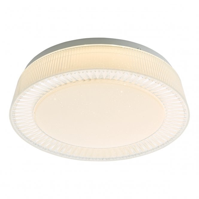 Udell LED Flush Ceiling Light - White Acrylic