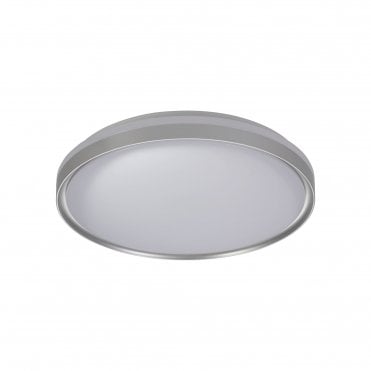 UFO IP44 LED 3 Step-Dimmable Ceiling Light 3000K Silver/White Acrylic