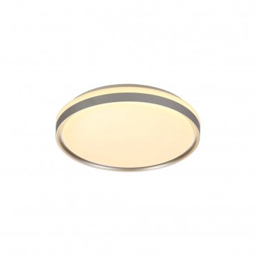 UFO IP44 LED Ceiling Light 3 Step-Dimmable 3000K Silver/White Acrylic