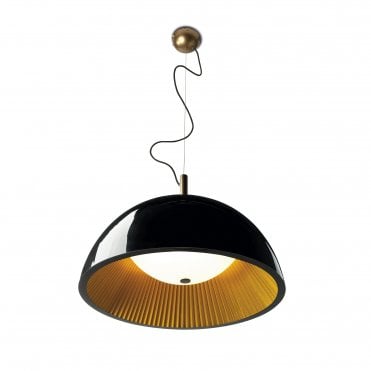 UMBRELLA - Super Sized 3 Light Golden Black Ceiling Pendant