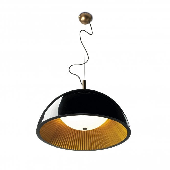 UMBRELLA - Super Sized 3 Light Golden Black Ceiling Pendant