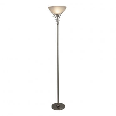 UPLIGHTER - Satin silver Decorative Floor Lamp