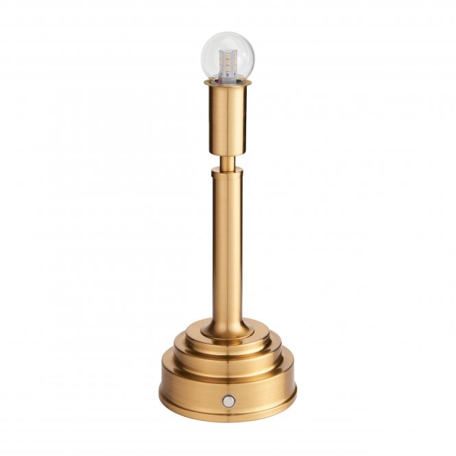 Upton Rechargeable Table Lamp - Brushed Aged Brass (Base Only)