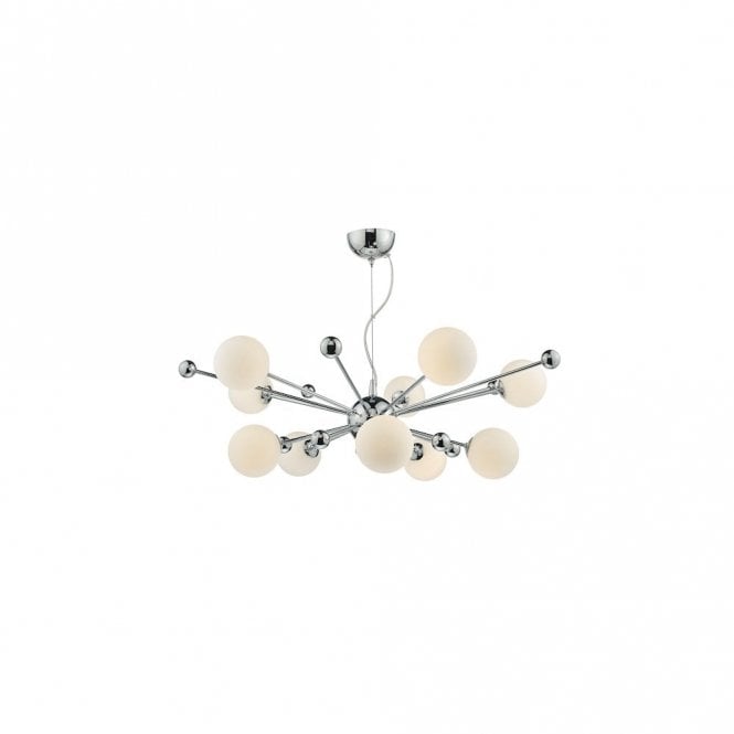 URSA - 10lt Chrome and Opal Glass Pendant