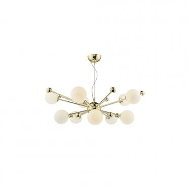 URSA - 10lt Gold and Opal Glass Pendant