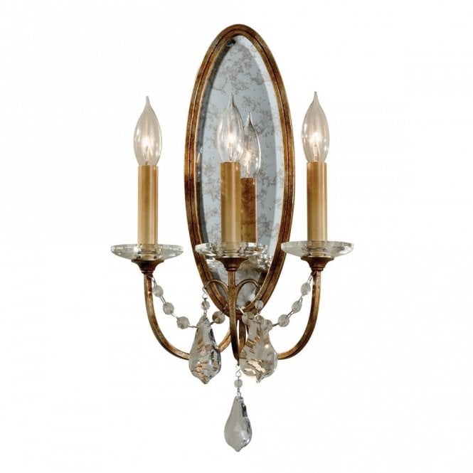 VALENTINA 3 Candle Wall Light Oxidized Bronze