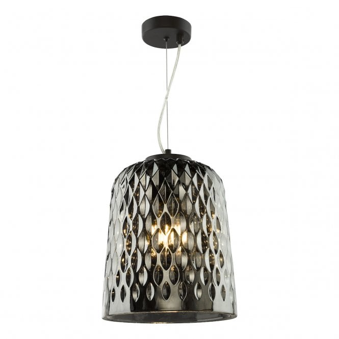Varius Pendant Matte Black and Smoked Glass