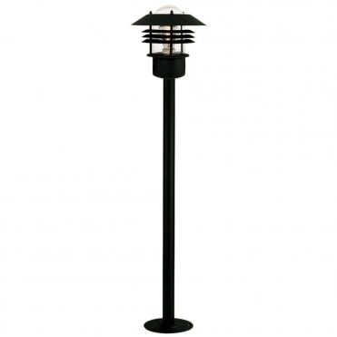 VEJERS - Modern Exterior Garden Bollard Post Light Black