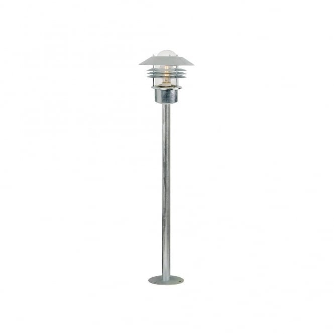 VEJERS -Modern Exterior Garden Bollard Post Light Galvanised Steel
