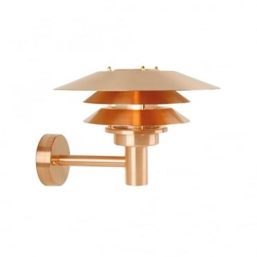 Modern Exterior Wall Light In Copper