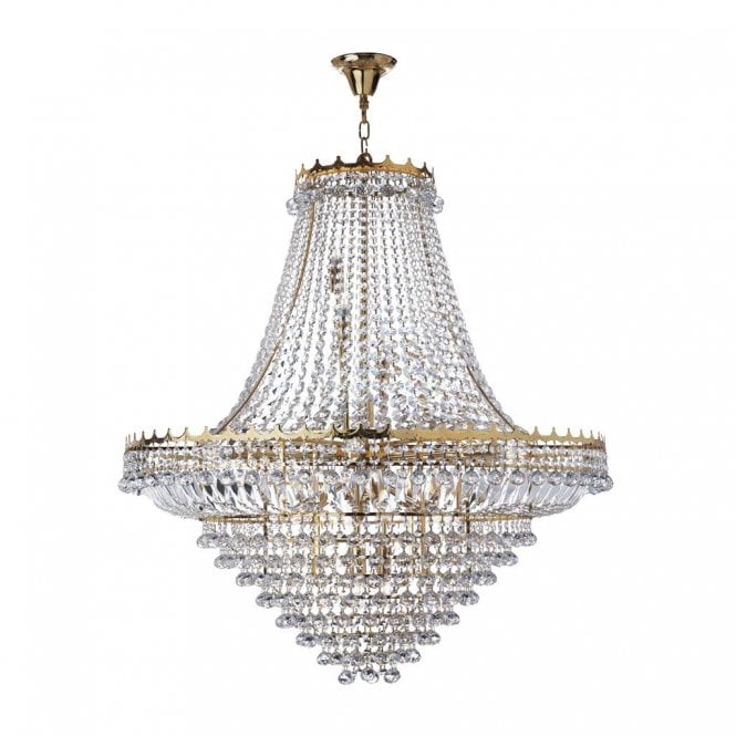 VERSAILLES Extra Large 19lt Chrome and Crystal Chandelier