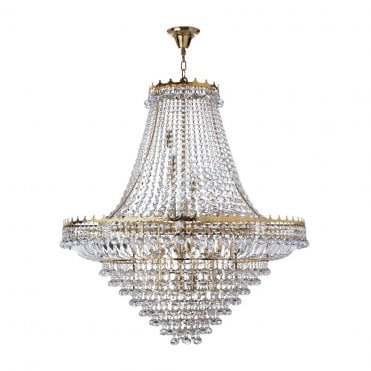 Extra Large 19lt Chrome and Crystal Chandelier