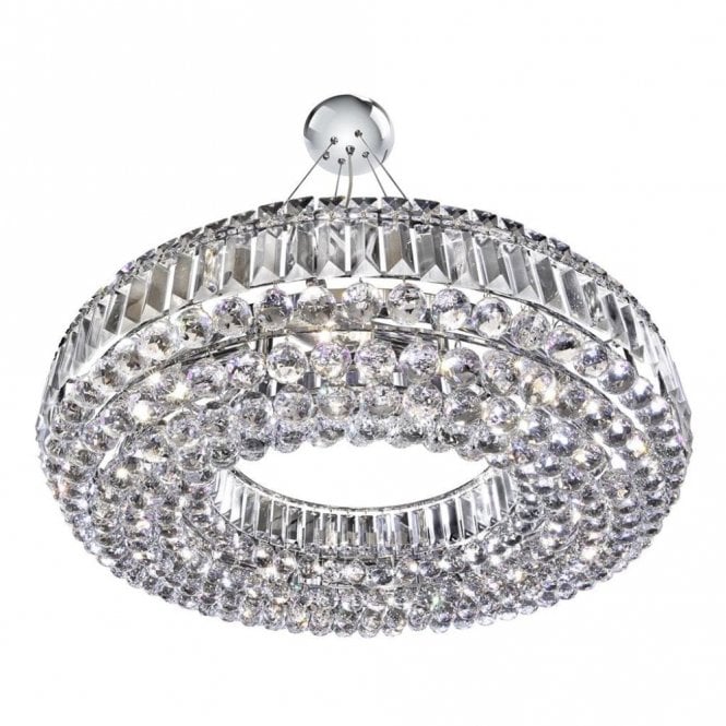 VESUVIUS 10Lt Crystal and Chrome chandelier