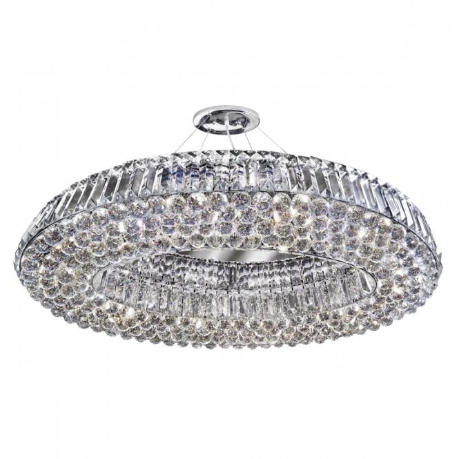 VESUVIUS Crystal and Chrome chandelier
