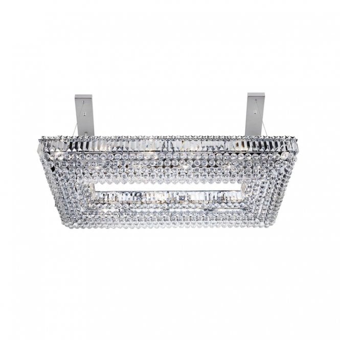 VESUVIUS Large Rectangle Chrome and Crystal