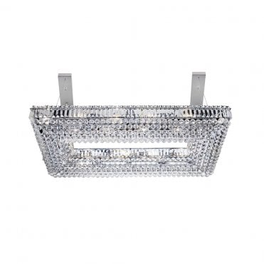 Large Rectangle Chrome and Crystal