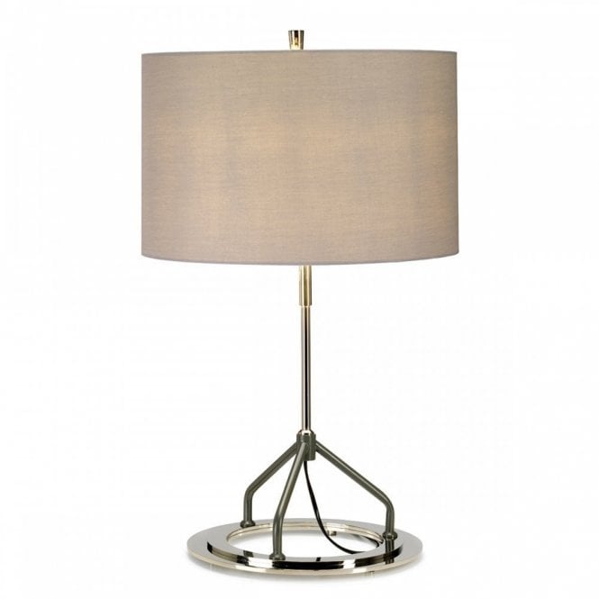 VICENZA Hover Table Lamp Polished Nickel with Silver Shade