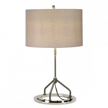 VICENZA Hover Table Lamp Polished Nickel with Silver Shade