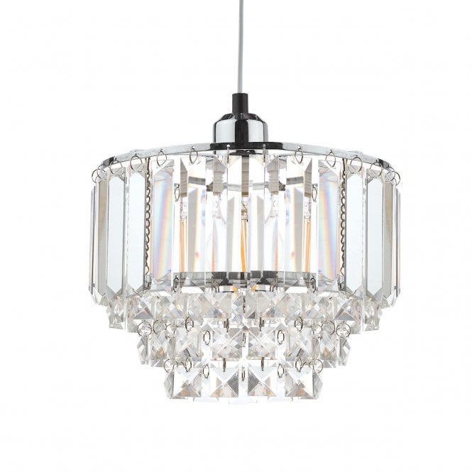 Vienna Easy Fit Shade Crystal & Polished Chrome